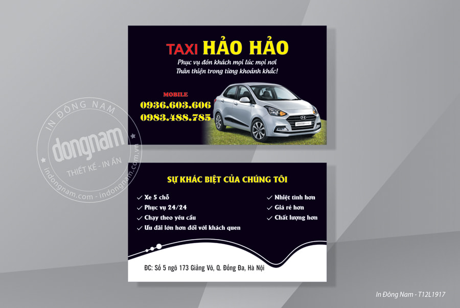 35+ mẫu card visit taxi đẹp và card visit cho thuê xe du lịch nên xem