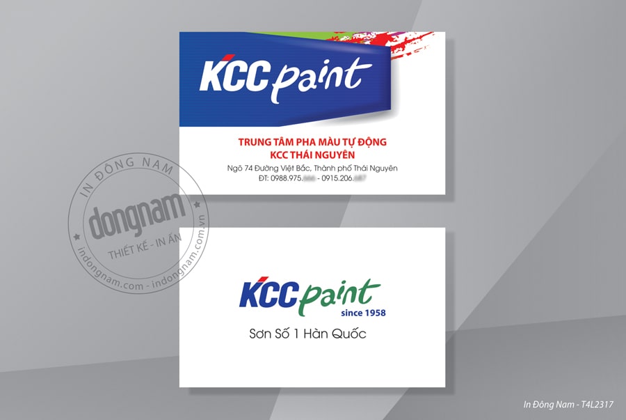 Mẫu card visit sơn nước KCC Paint