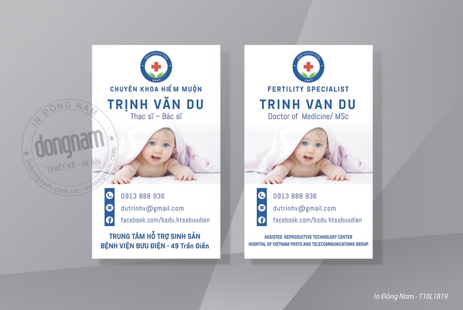 Mẫu card visit bác sĩ bệnh viện