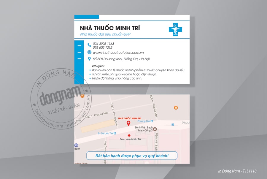 Mẫu card visit nhà thuốc