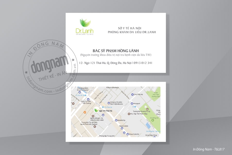 Mẫu card visit bác sĩ bệnh viện da liễu