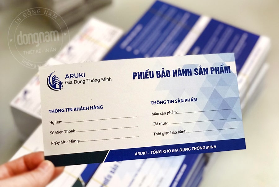 Form mẫu phiếu bảo hành thông dụng hay dùng